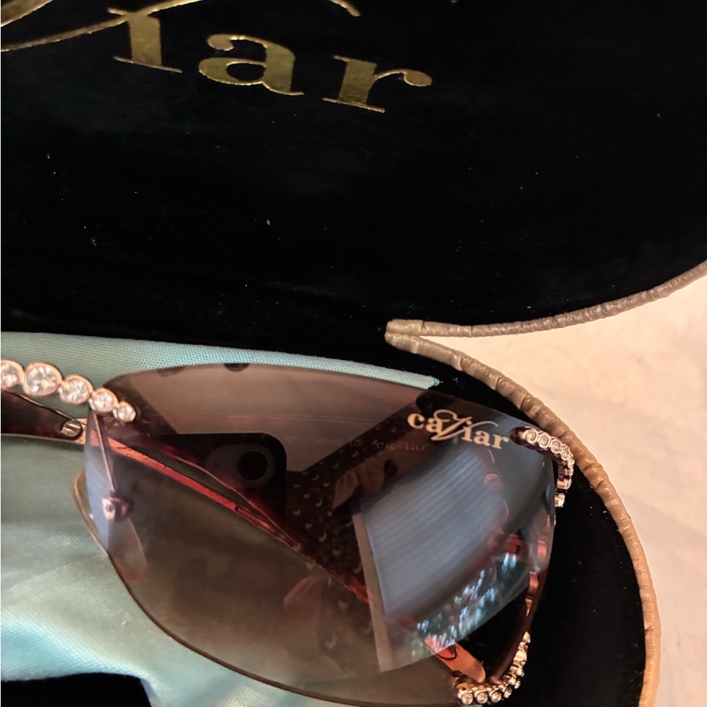 Caviar Women's Elegant Brown Sunglasses WOW factor! - Picture 6 of 7